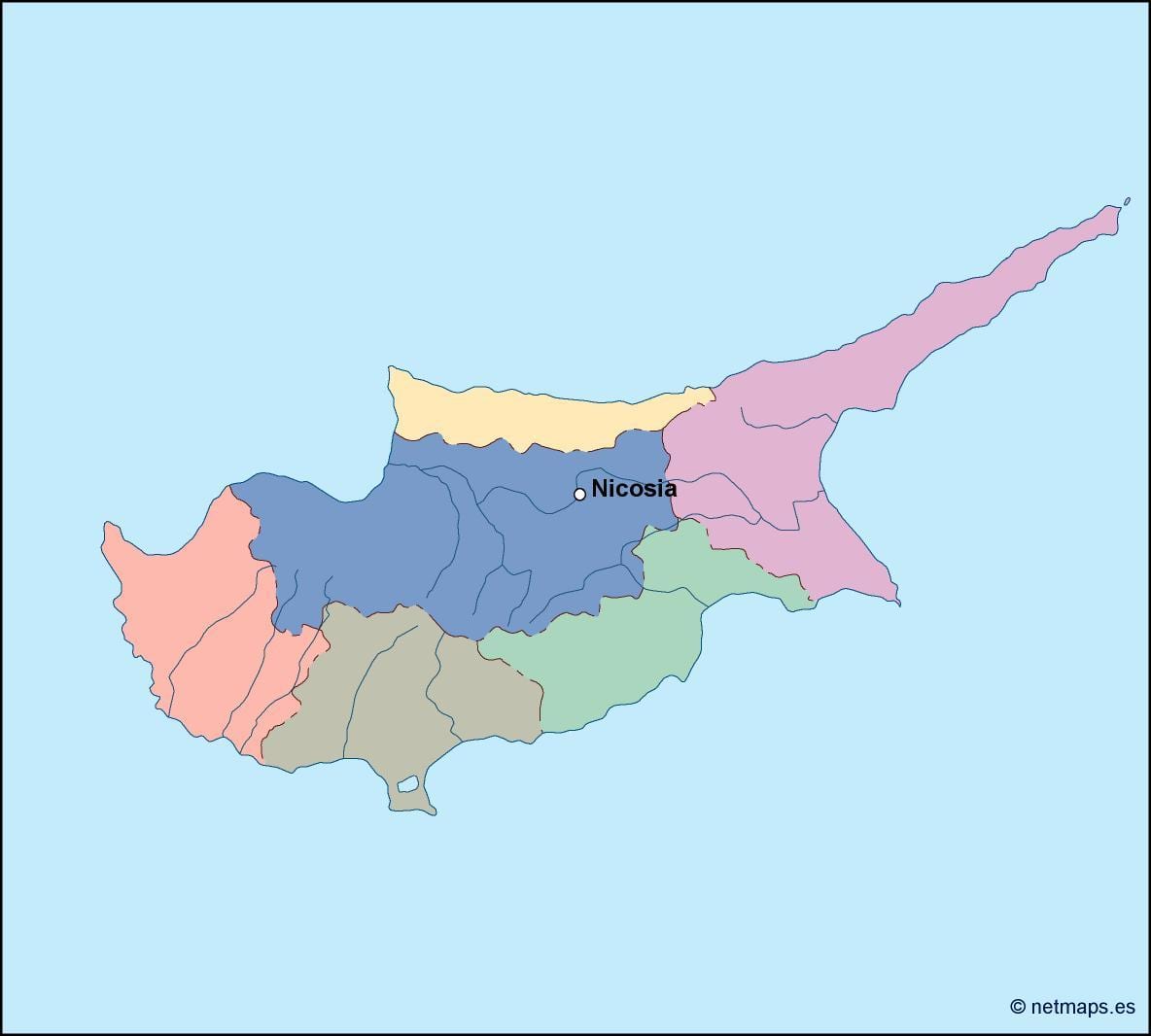 خريطة قبرص ناقلات