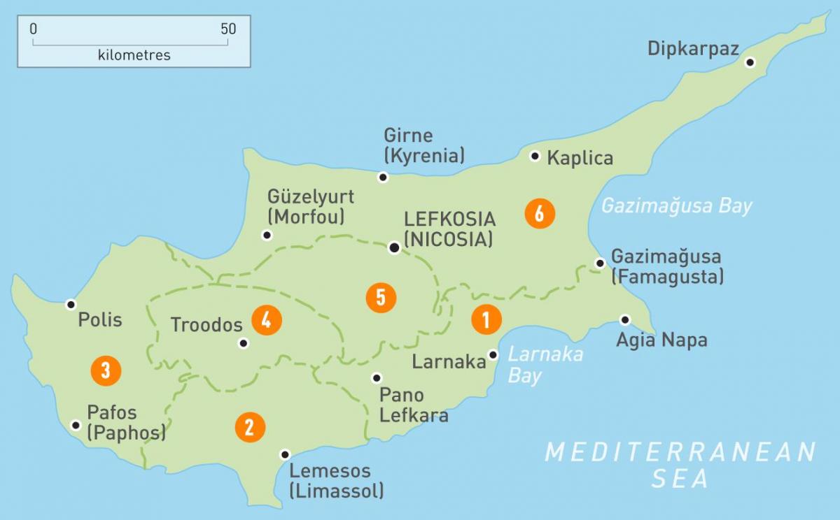 خريطة قبرص البلد