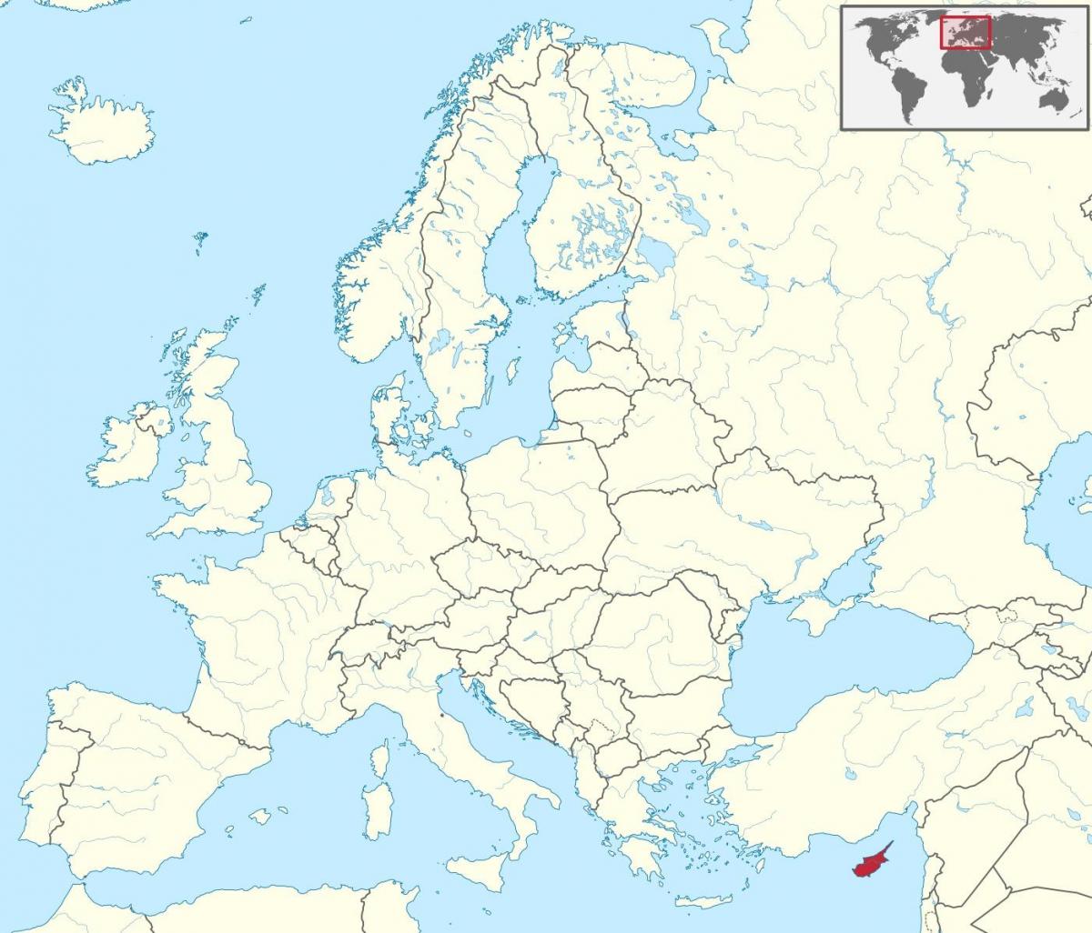 قبرص على خريطة العالم